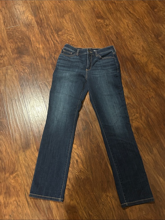 Arizona Jean Company Denim - Old Navy Women's Straight-Leg Jeans in Dark Blue Wash